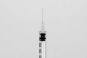 Syringe containing birth control shot